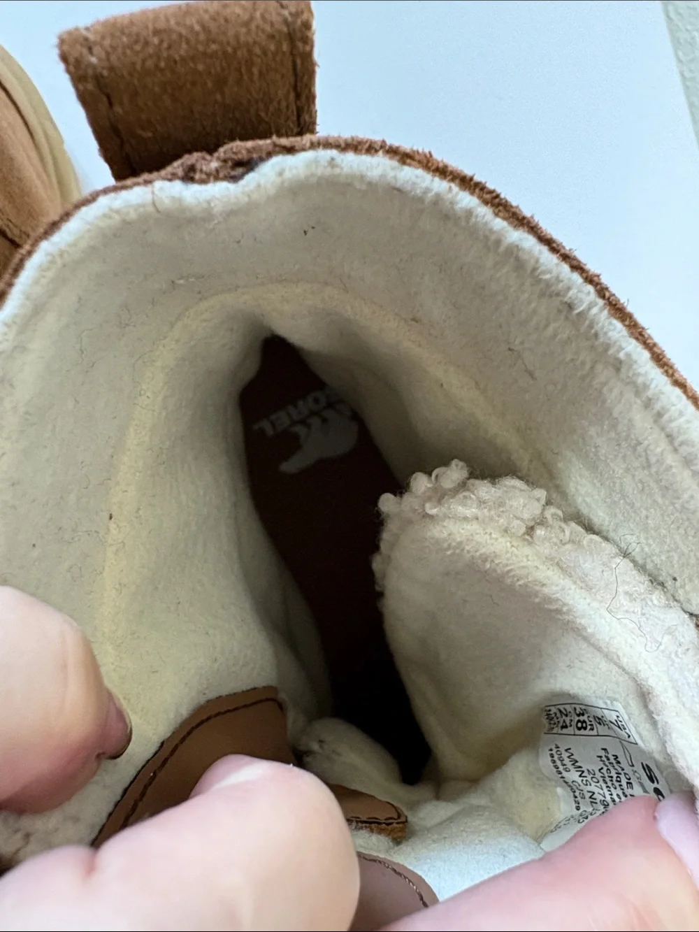 Sorel Explorer III Joan Cozy Shearling-Lace Winter Boots in Brown